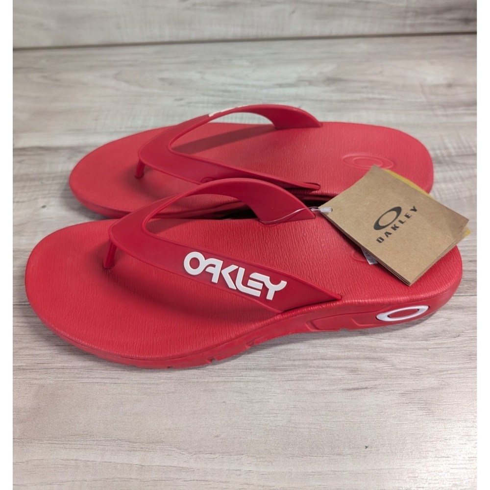Oakley B1B Flip-Flop Sandals HIGH RISK RED  Men's  US 12